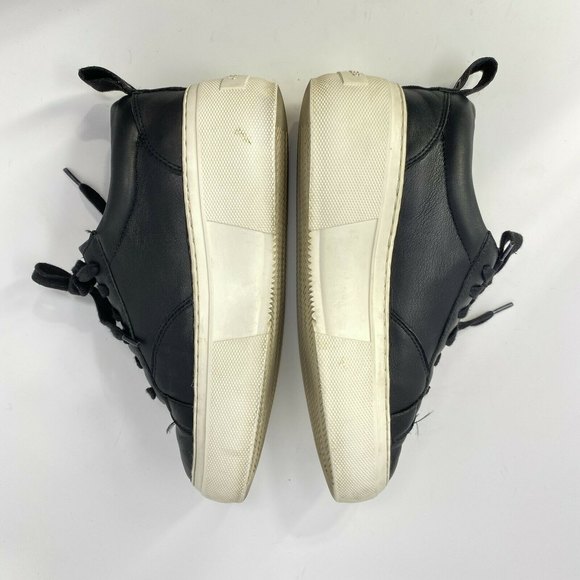 J/Slides Womens Courto Black Leather Lace Up Platform Sneakers Shoes Size 6.5 M - Picture 6 of 11